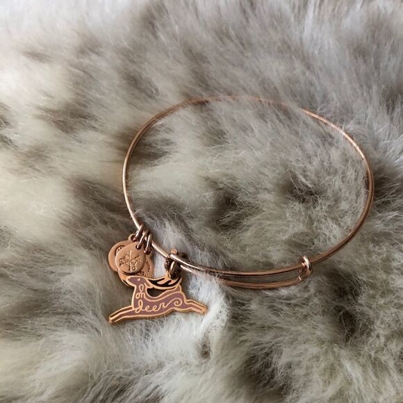 Alex and Ani ‘Oh Deer’ rose gold bracelet - Picture 1 of 3